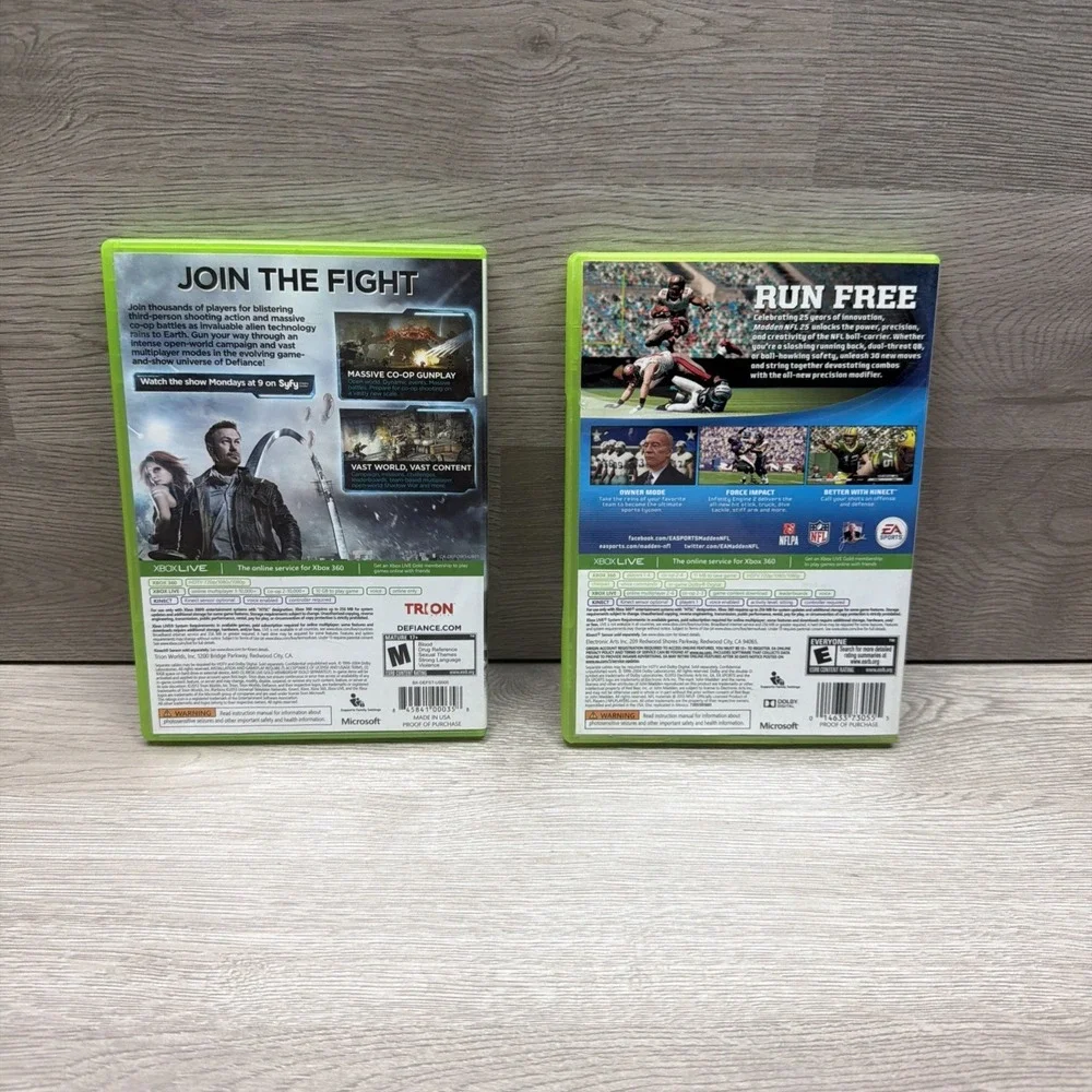 Lot Of 6 Xbox 360 Kinect Games: Defiance, Game Party, The Biggest Loser, Wipeout
